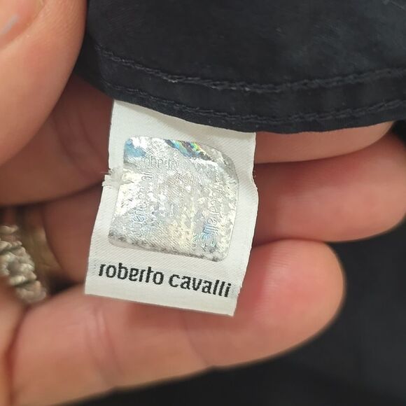 Roberto Cavalli Black Cavalli Button Down Shirt Sz 41/16 - Picture 8 of 9